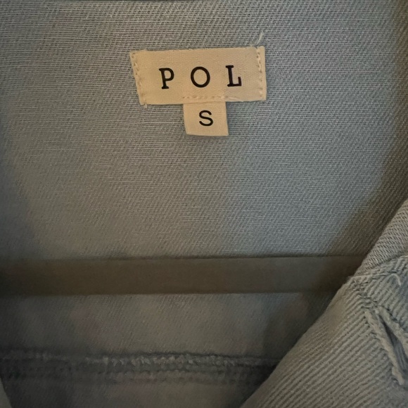 POL Blue Jean Jacket with Floral Design with Pearl accents - Picture 3 of 10